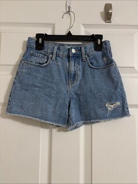 Girls Heart Jean Shorts